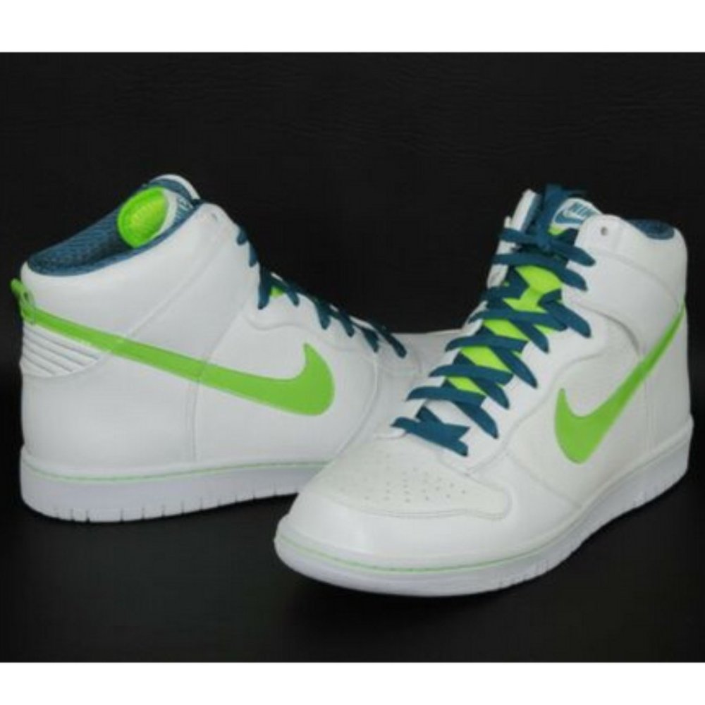 Nike Dunk High Premium Mens Shoes White Electric - Picture 6 of 13